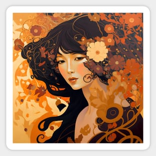 Art Deco Style Woman Sticker